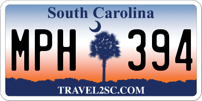 SC license plate MPH394