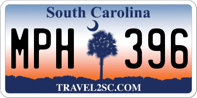 SC license plate MPH396