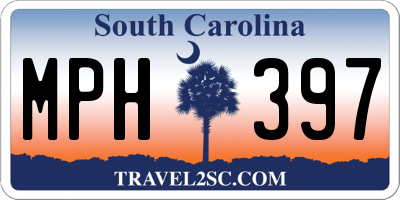SC license plate MPH397