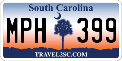 SC license plate MPH399