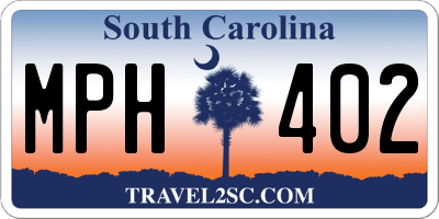 SC license plate MPH402