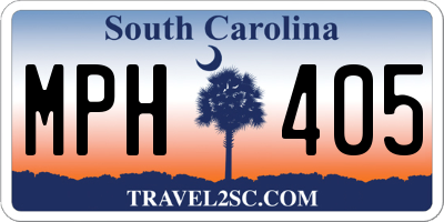 SC license plate MPH405