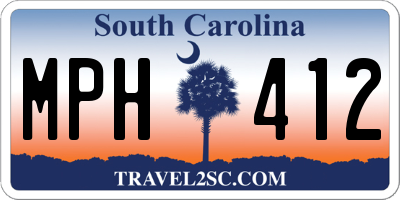 SC license plate MPH412
