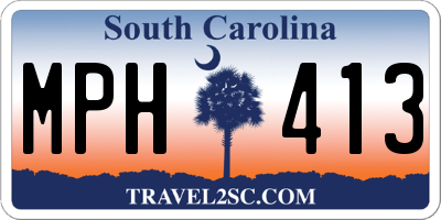 SC license plate MPH413