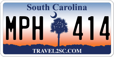 SC license plate MPH414