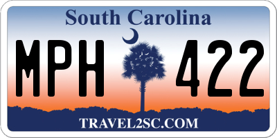 SC license plate MPH422
