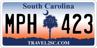 SC license plate MPH423