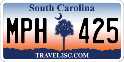 SC license plate MPH425