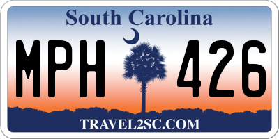 SC license plate MPH426