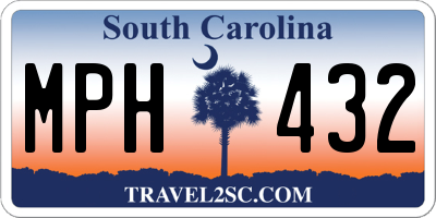 SC license plate MPH432