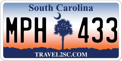 SC license plate MPH433