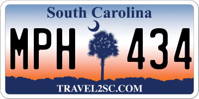 SC license plate MPH434