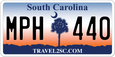 SC license plate MPH440