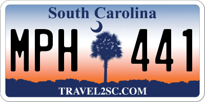 SC license plate MPH441