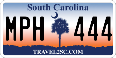 SC license plate MPH444