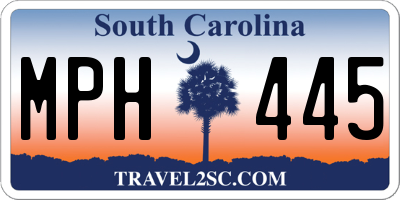 SC license plate MPH445