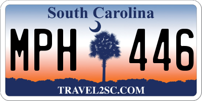 SC license plate MPH446