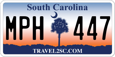 SC license plate MPH447
