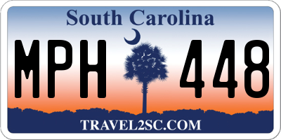 SC license plate MPH448