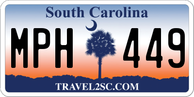 SC license plate MPH449