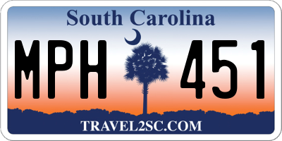 SC license plate MPH451