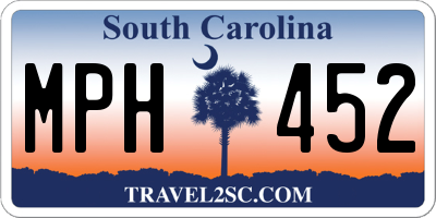 SC license plate MPH452