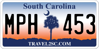SC license plate MPH453
