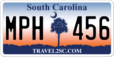 SC license plate MPH456