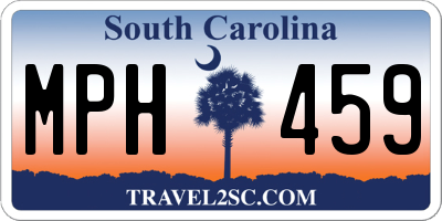 SC license plate MPH459