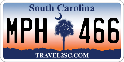 SC license plate MPH466