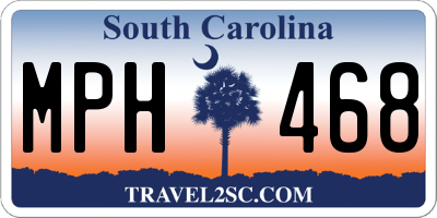 SC license plate MPH468
