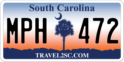 SC license plate MPH472