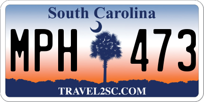 SC license plate MPH473