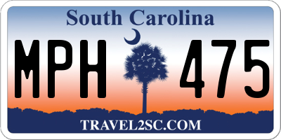 SC license plate MPH475