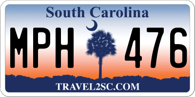 SC license plate MPH476