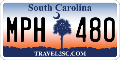 SC license plate MPH480