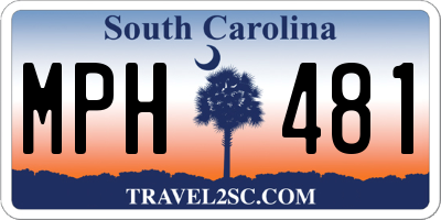 SC license plate MPH481