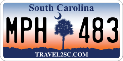 SC license plate MPH483