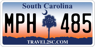 SC license plate MPH485