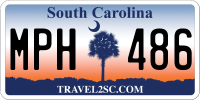 SC license plate MPH486
