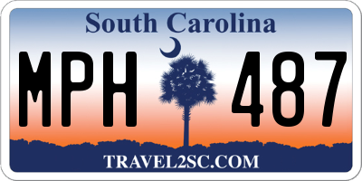 SC license plate MPH487