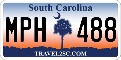 SC license plate MPH488