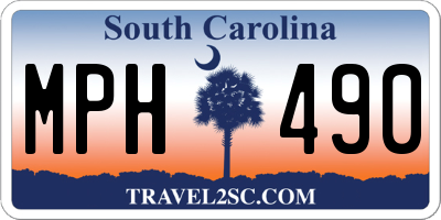 SC license plate MPH490