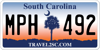 SC license plate MPH492