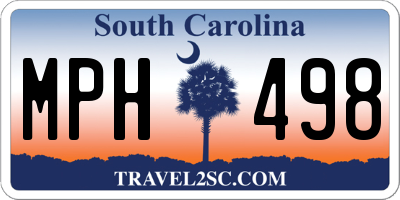 SC license plate MPH498