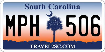 SC license plate MPH506