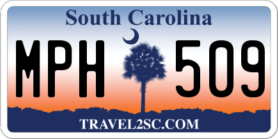 SC license plate MPH509