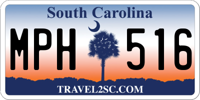 SC license plate MPH516