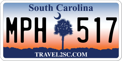 SC license plate MPH517