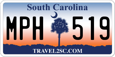 SC license plate MPH519